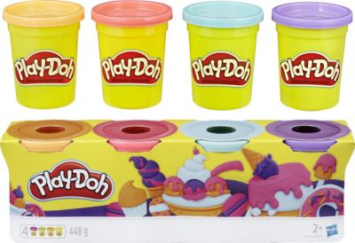 Pink u. Gelb Play-Doh Knete 168g Kreativ Spielzeug Knetmasse 2 Dosen 
