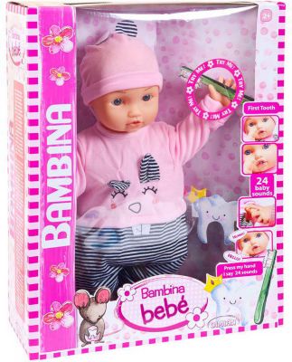 Кукла-пупс Dimian Bambina Bebe "Мой первый зуб", 46 см