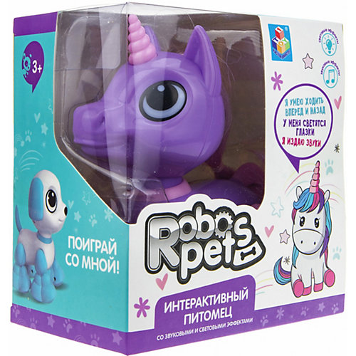 Интерактивная игрушка 1Toy RoboPets "Робо-единорог", свет, движения и звук от 1Toy