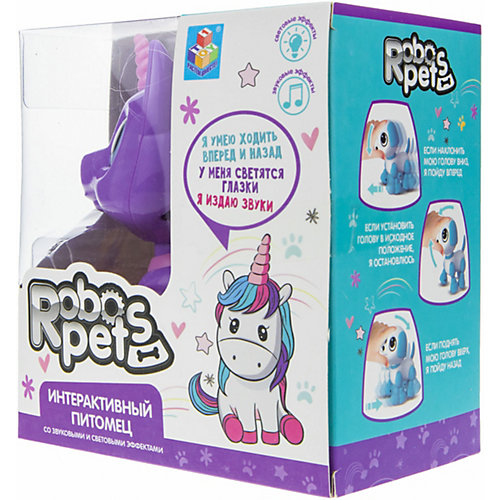 Интерактивная игрушка 1Toy RoboPets "Робо-единорог", свет, движения и звук от 1Toy