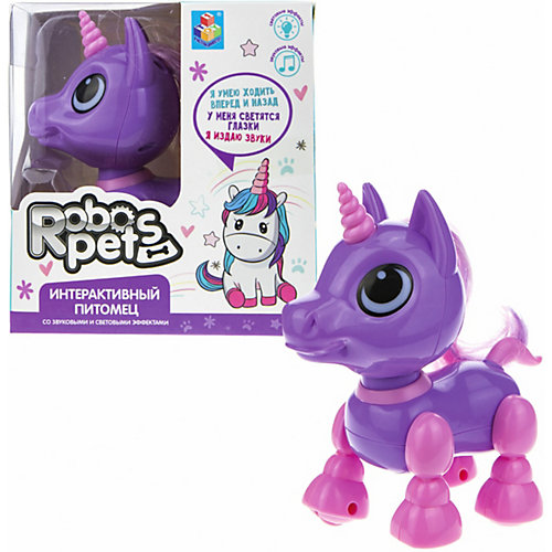 Интерактивная игрушка 1Toy RoboPets "Робо-единорог", свет, движения и звук от 1Toy