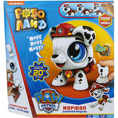 Модель для сборки 1Toy Щенячий патруль РобоЛайф «Маршал интерактивный», звуковые эффекты от 1Toy