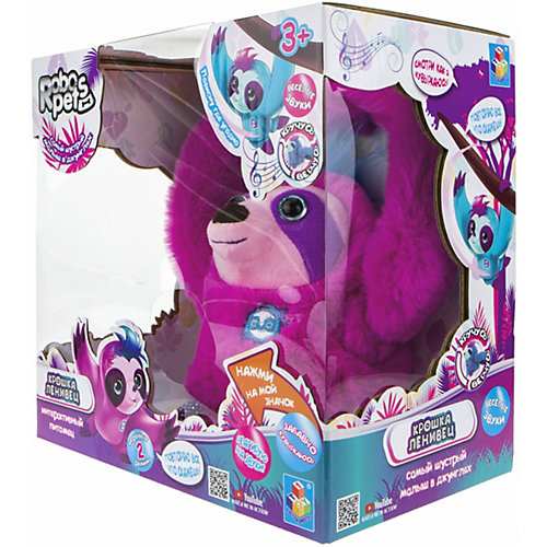 Интерактивная игрушка 1Toy RoboPets "Ленивец", движения и звук от 1Toy