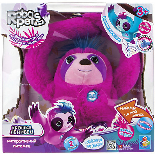 Интерактивная игрушка 1Toy RoboPets "Ленивец", движения и звук от 1Toy