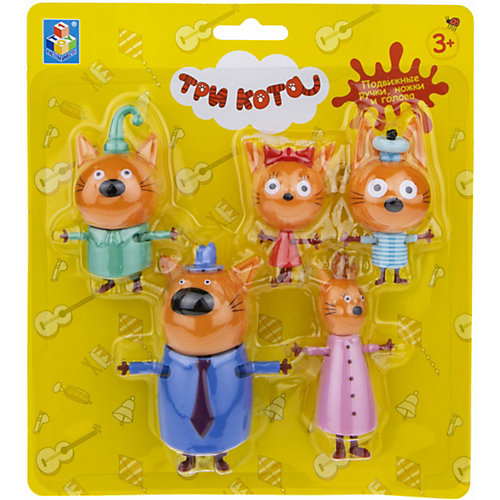 Игровой набор 1Toy «Три кота», 5 героев от 1Toy