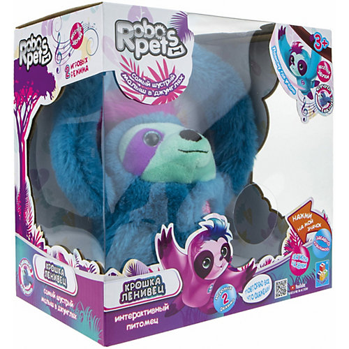 Интерактивная игрушка 1Toy RoboPets "Ленивец", движения и звук от 1Toy