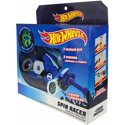 Колесо-гироскоп 1Toy Hot Wheels Spin Racer "Синяя Молния", 16 см от 1Toy