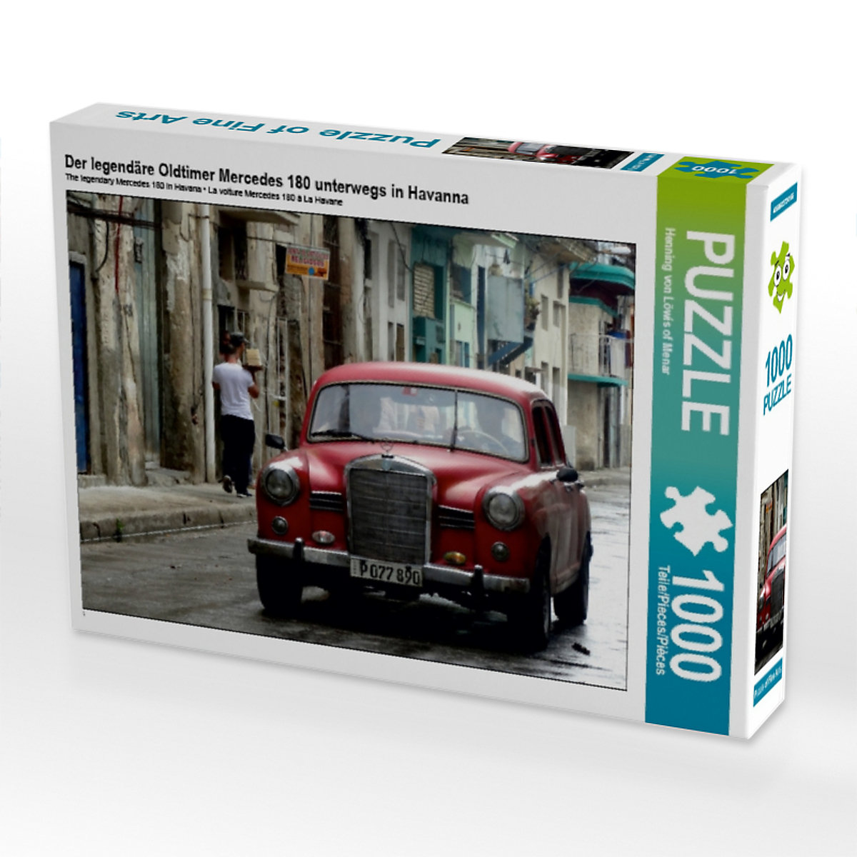 CALVENDO® Puzzle CALVENDO Puzzle Der legendäre Oldtimer Mercedes 180 unterwegs in Havanna 1000 Teile Foto-Puzzle für glückliche Stunden