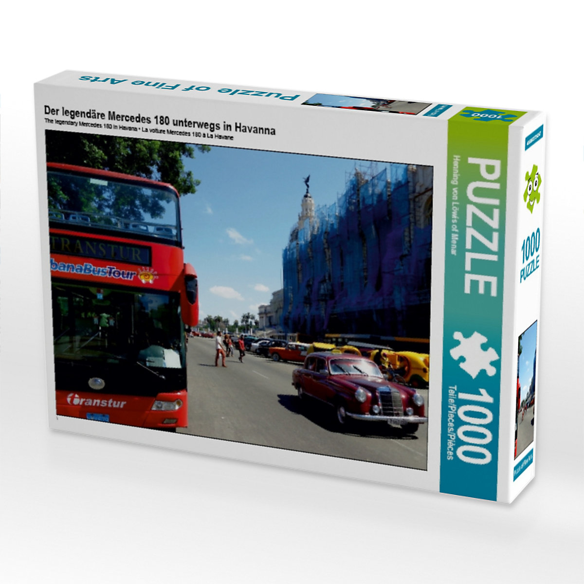 CALVENDO® Puzzle CALVENDO Puzzle Der legendäre Mercedes 180 unterwegs in Havanna 1000 Teile Foto-Puzzle für glückliche Stunden