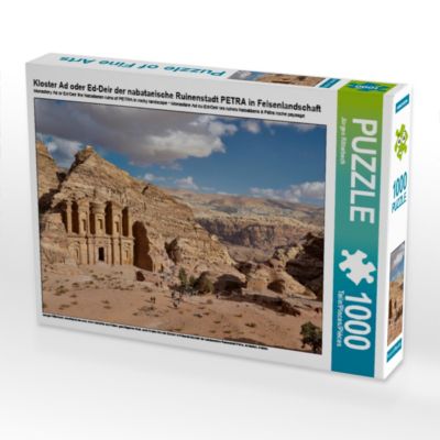 CALVENDO® Puzzle CALVENDO Puzzle Kloster Ad oder Ed-Deir der nabataeische Ruinenstadt PETRA in Felsenlandschaft 1000 Teile Foto-Puzzle für glückliche Stunden