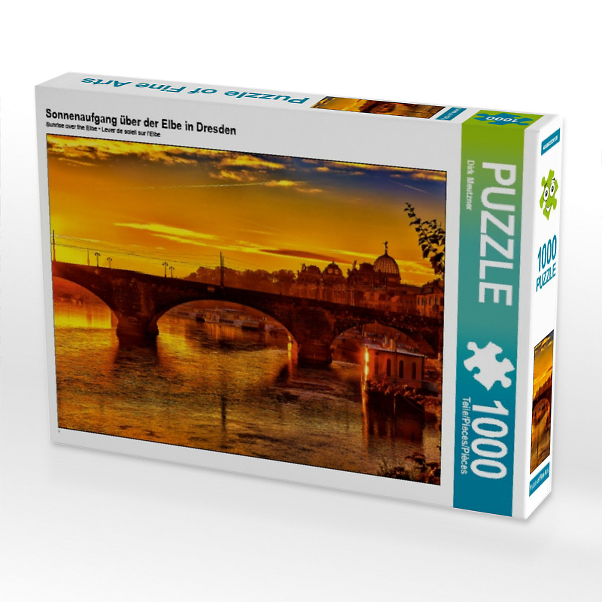 CALVENDO® Puzzle CALVENDO Puzzle Sonnenaufgang über der Elbe in Dresden 1000 Teile Foto-Puzzle für glückliche Stunden