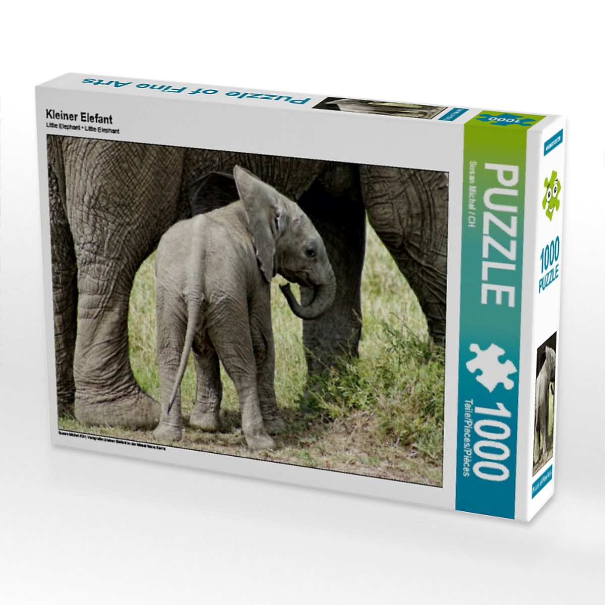 CALVENDO® Puzzle CALVENDO Puzzle Kleiner Elefant 1000 Teile Foto-Puzzle für glückliche Stunden
