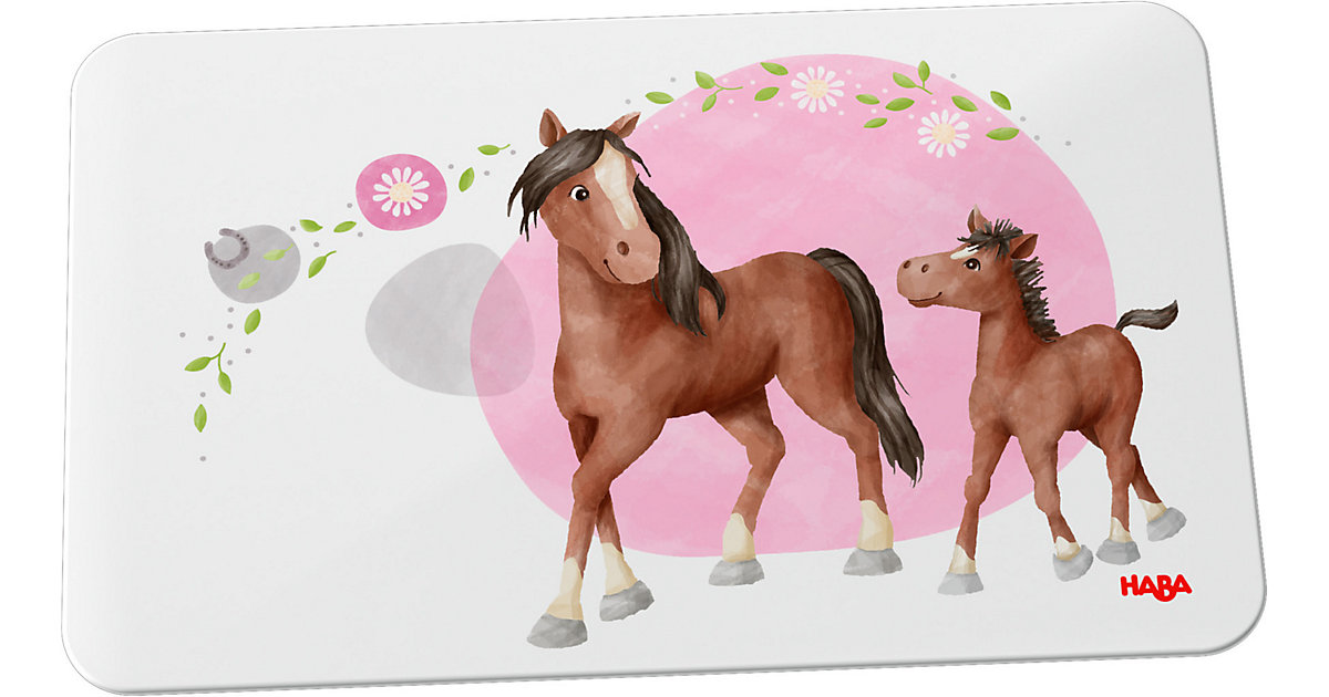 : HABA Brettchen Pferde rosa