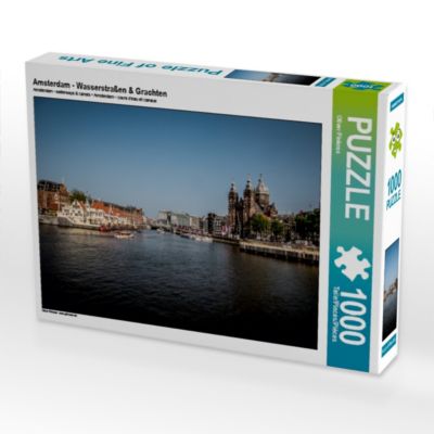 CALVENDO® Puzzle CALVENDO Puzzle Amsterdam Wasserstraßen & Grachten 1000 Teile Foto-Puzzle für glückliche Stunden