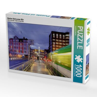 CALVENDO® Puzzle CALVENDO Puzzle Station Schwarzer Bär 1000 Teile Foto-Puzzle für glückliche Stunden