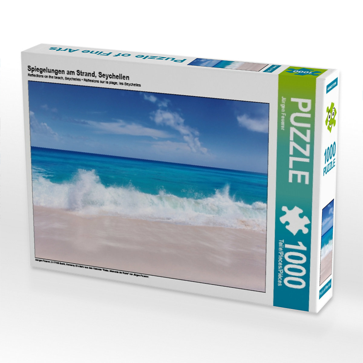 CALVENDO® Puzzle CALVENDO Puzzle Spiegelungen am Strand Seychellen 1000 Teile Foto-Puzzle für glückliche Stunden