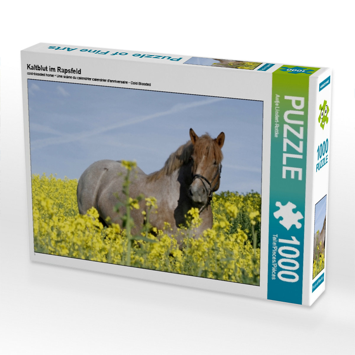 CALVENDO® Puzzle CALVENDO Puzzle Kaltblut im Rapsfeld 1000 Teile Foto-Puzzle für glückliche Stunden
