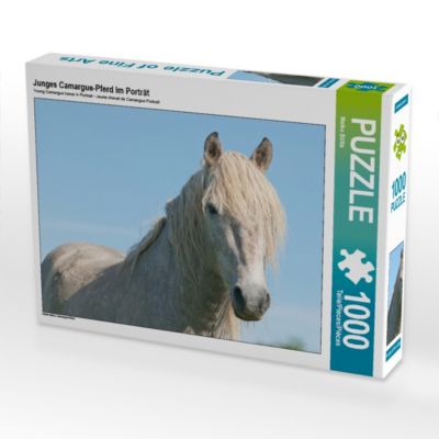 CALVENDO® Puzzle CALVENDO Puzzle Junges Camargue-Pferd im Porträt 1000 Teile Foto-Puzzle für glückliche Stunden