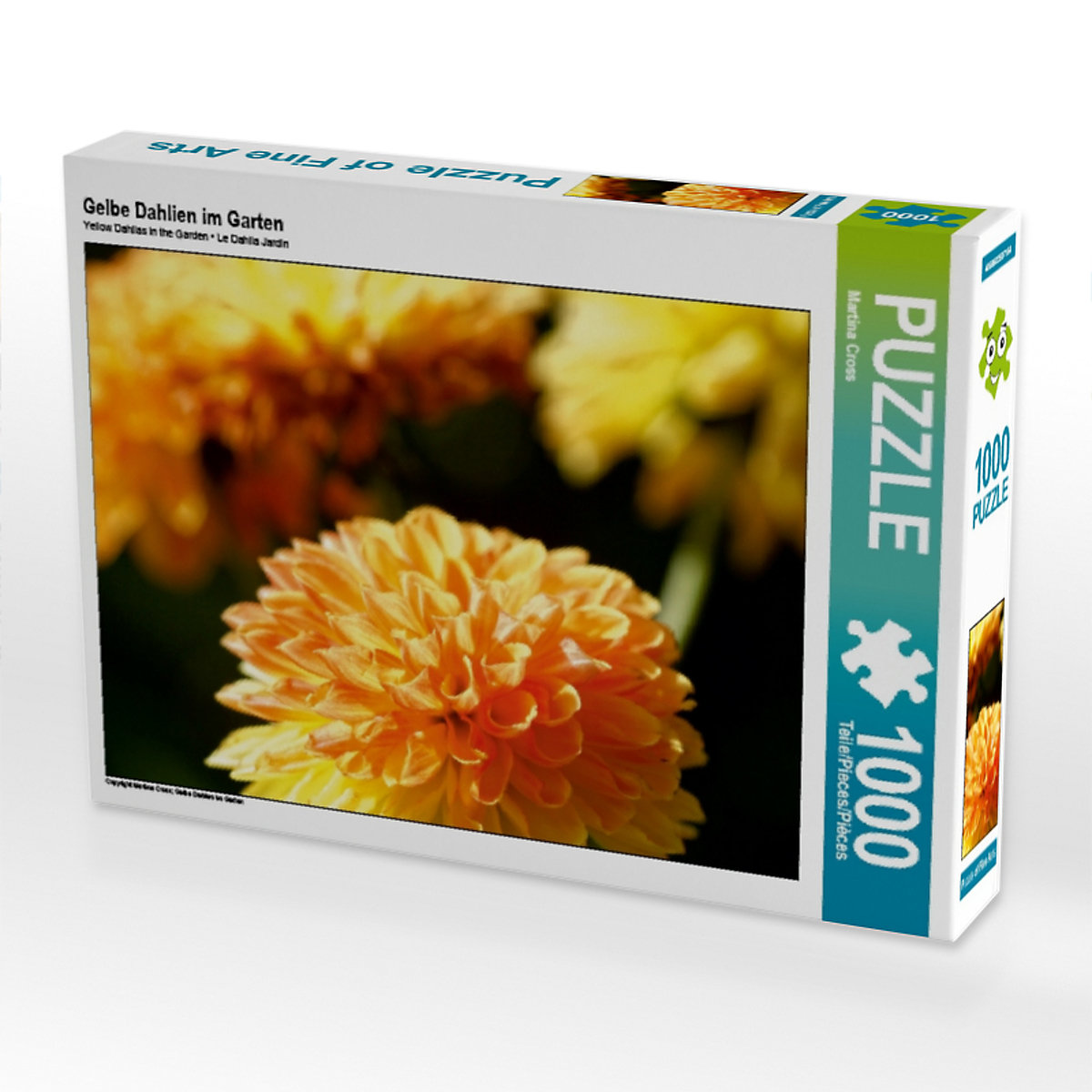CALVENDO® Puzzle CALVENDO Puzzle Gelbe Dahlien im Garten 1000 Teile Foto-Puzzle für glückliche Stunden