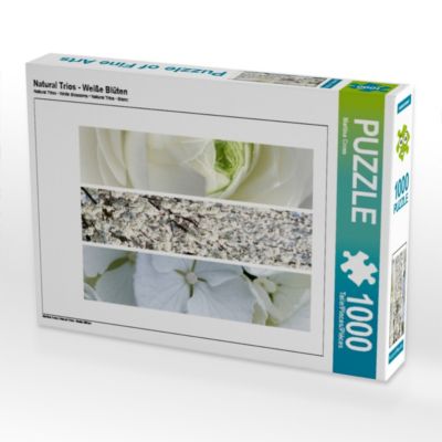 CALVENDO® Puzzle CALVENDO Puzzle Natural Trios Weiße Blüten 1000 Teile Foto-Puzzle für glückliche Stunden
