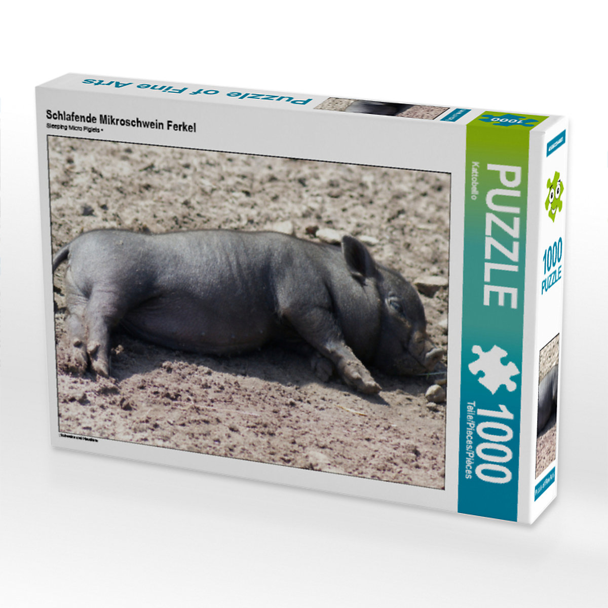 CALVENDO® Puzzle CALVENDO Puzzle Schlafende Mikroschwein Ferkel 1000 Teile Foto-Puzzle für glückliche Stunden