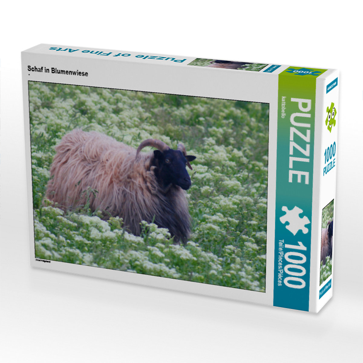 CALVENDO® Puzzle CALVENDO Puzzle Schaf in Blumenwiese 1000 Teile Foto-Puzzle für glückliche Stunden
