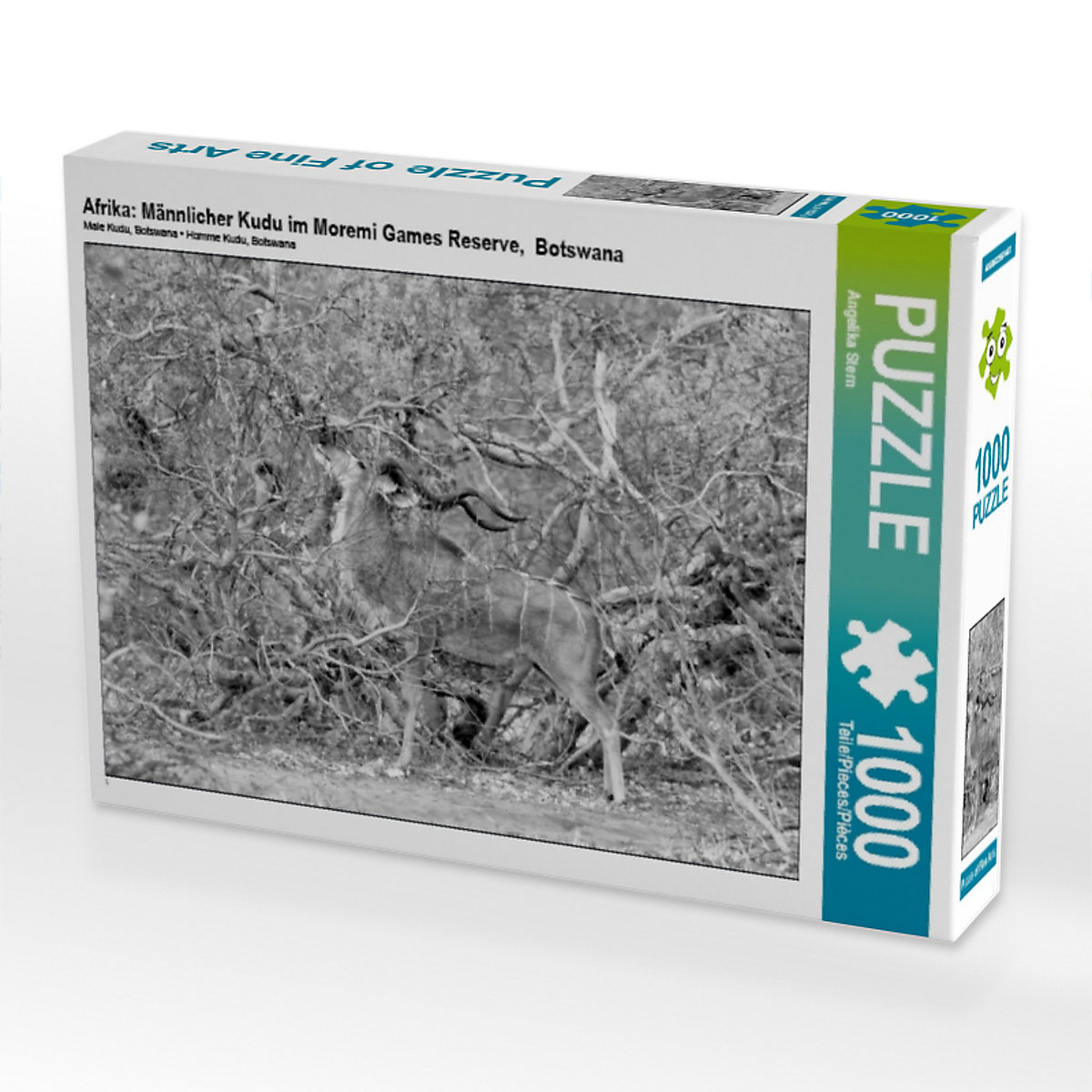 CALVENDO® Puzzle CALVENDO Puzzle Afrika: Männlicher Kudu im Moremi Games Reserve Botswana 1000 Teile Foto-Puzzle für glückliche Stunden