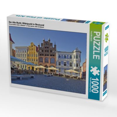 CALVENDO® Puzzle CALVENDO Puzzle Der Alte Markt Mittelpunkt in Stralsund 1000 Teile Foto-Puzzle für glückliche Stunden