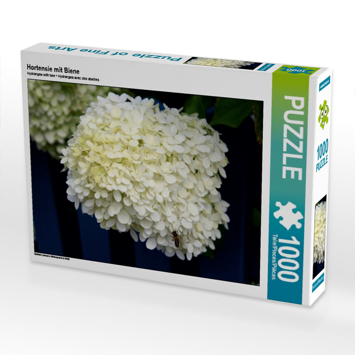 CALVENDO® Puzzle CALVENDO Puzzle Hortensie mit Biene 1000 Teile Foto-Puzzle für glückliche Stunden