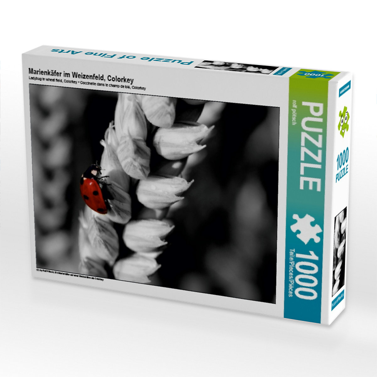 CALVENDO® Puzzle CALVENDO Puzzle Marienkäfer im Weizenfeld Colorkey 1000 Teile Foto-Puzzle für glückliche Stunden
