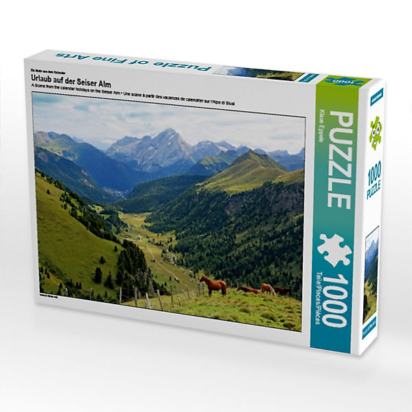 Puzzle CALVENDO Puzzle Urlaub auf der Seiser Alm - 1000 Teile Foto-Puzzle für glückliche Stunden