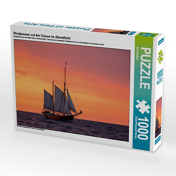 Puzzle CALVENDO Puzzle Windjammer auf der Ostsee im Abendlicht - 1000 Teile Foto-Puzzle für glückliche Stunden