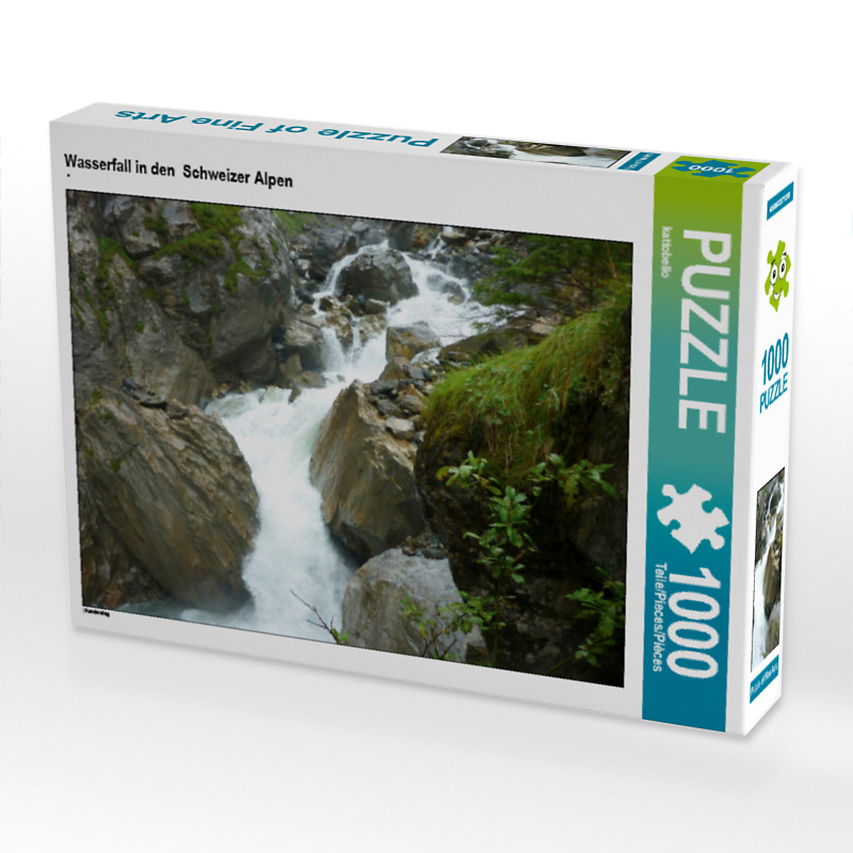 CALVENDO® Puzzle CALVENDO Puzzle Wasserfall in den Schweizer Alpen 1000 Teile Foto-Puzzle für glückliche Stunden