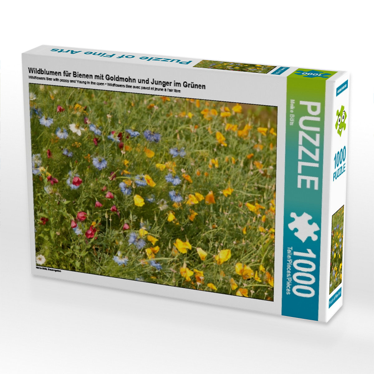 CALVENDO® Puzzle CALVENDO Puzzle Wildblumen für Bienen mit Goldmohn und Junger im Grünen 1000 Teile Foto-Puzzle für glückliche Stunden