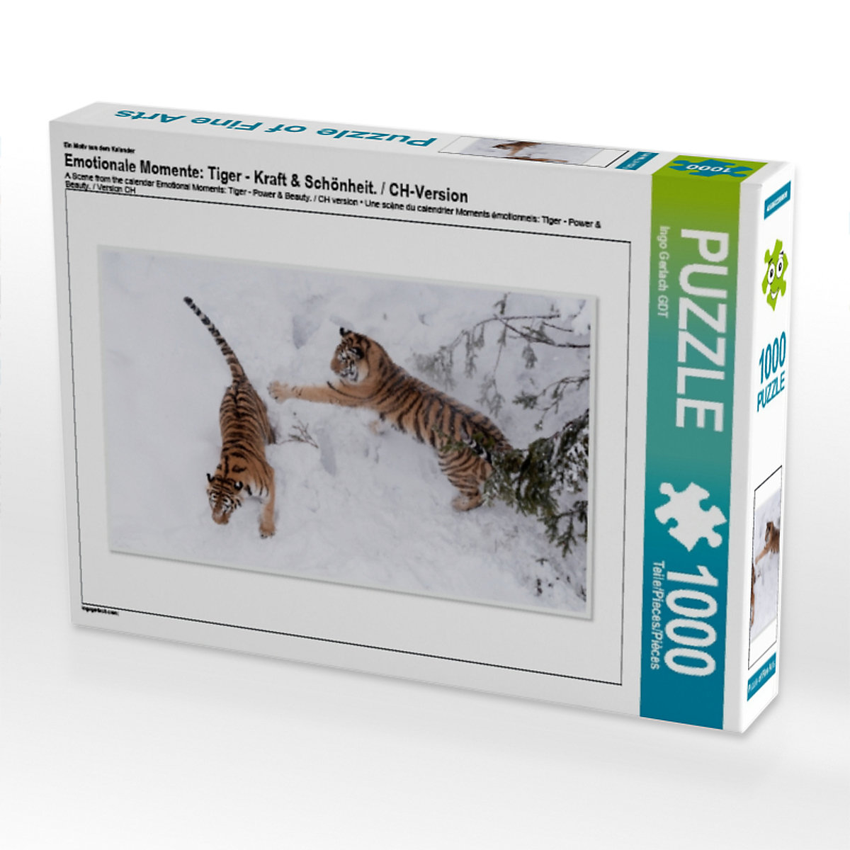 CALVENDO® Puzzle CALVENDO Puzzle Emotionale Momente: Tiger Kraft & Schönheit. / CH-Version 1000 Teile Foto-Puzzle für glückliche Stunden