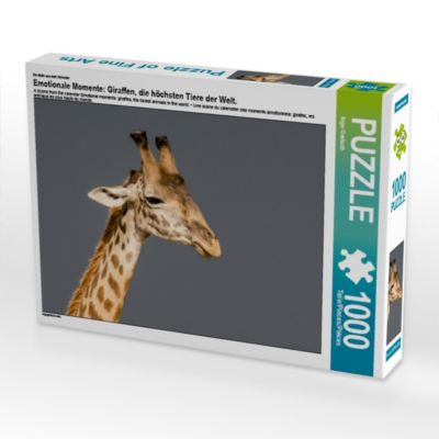 CALVENDO® Puzzle CALVENDO Puzzle Emotionale Momente: Giraffen die höchsten Tiere der Welt. 1000 Teile Foto-Puzzle für glückliche Stunden