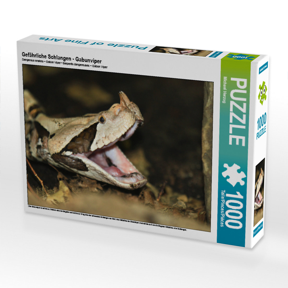 CALVENDO® Puzzle CALVENDO Puzzle Gefährliche Schlangen Gabunviper 1000 Teile Foto-Puzzle für glückliche Stunden