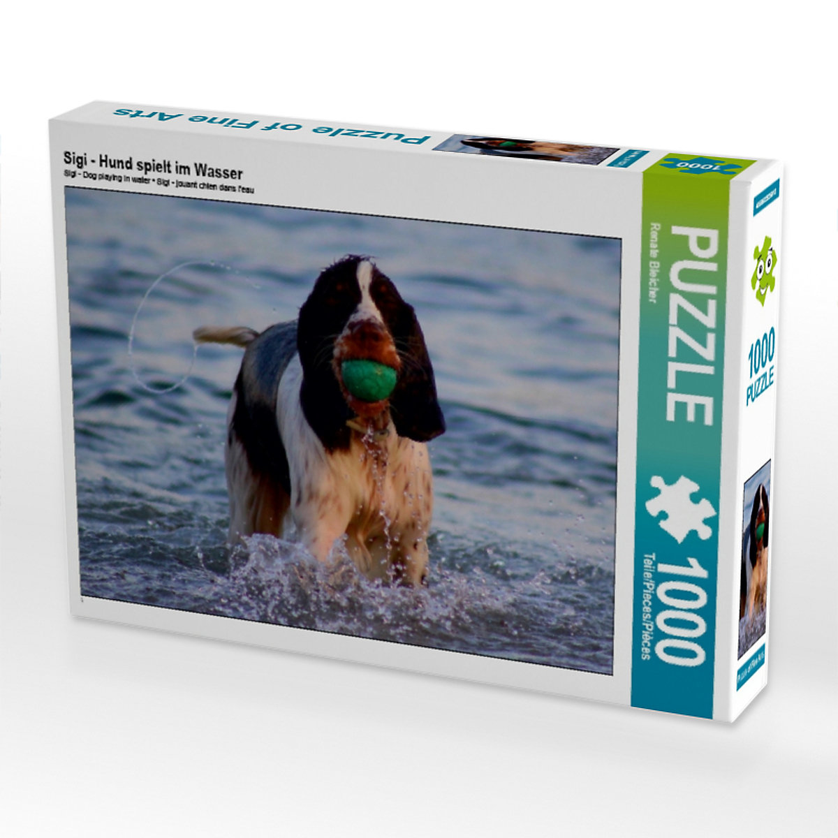 CALVENDO® Puzzle CALVENDO Puzzle Sigi Hund spielt im Wasser 1000 Teile Foto-Puzzle für glückliche Stunden