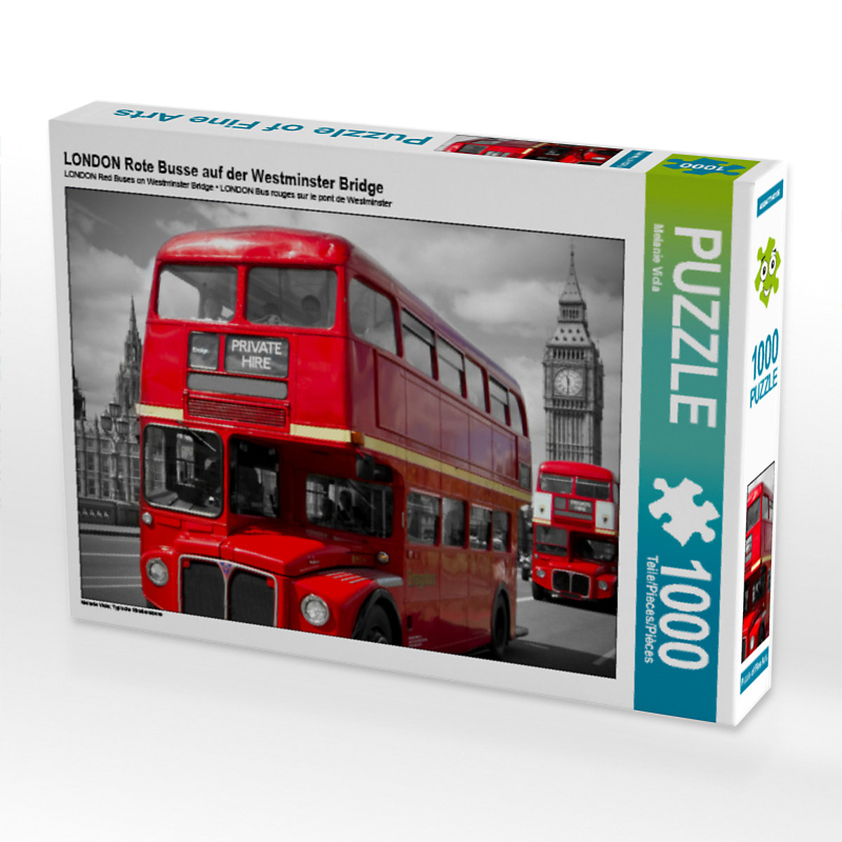 CALVENDO® Puzzle CALVENDO Puzzle LONDON Rote Busse auf der Westminster Bridge 1000 Teile Foto-Puzzle für glückliche Stunden