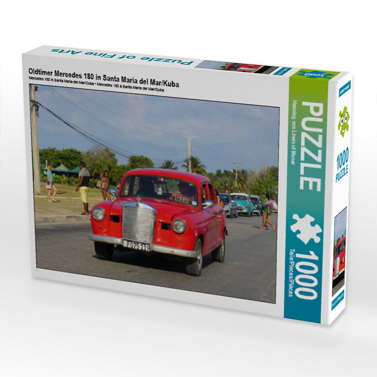CALVENDO® Puzzle CALVENDO Puzzle Oldtimer Mercedes 180 in Santa Maria del Mar/Kuba 1000 Teile Foto-Puzzle für glückliche Stunden