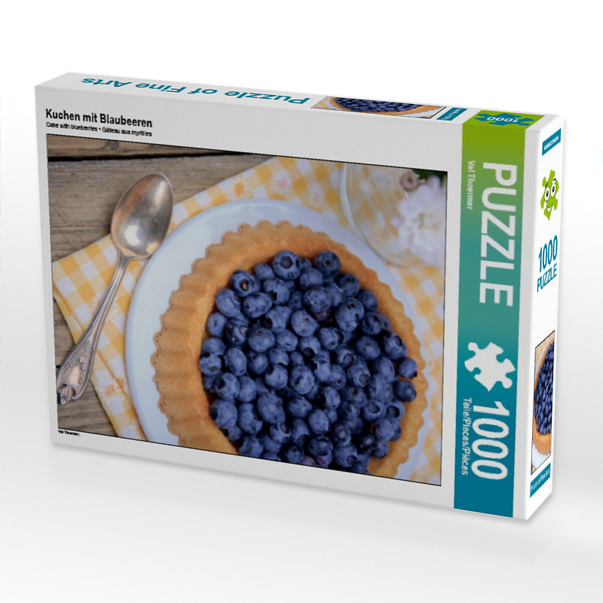 CALVENDO® Puzzle CALVENDO Puzzle Kuchen mit Blaubeeren 1000 Teile Foto-Puzzle für glückliche Stunden