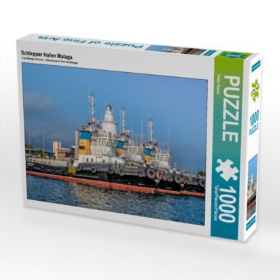 CALVENDO® Puzzle CALVENDO Puzzle Schlepper Hafen Malaga 1000 Teile Foto-Puzzle für glückliche Stunden