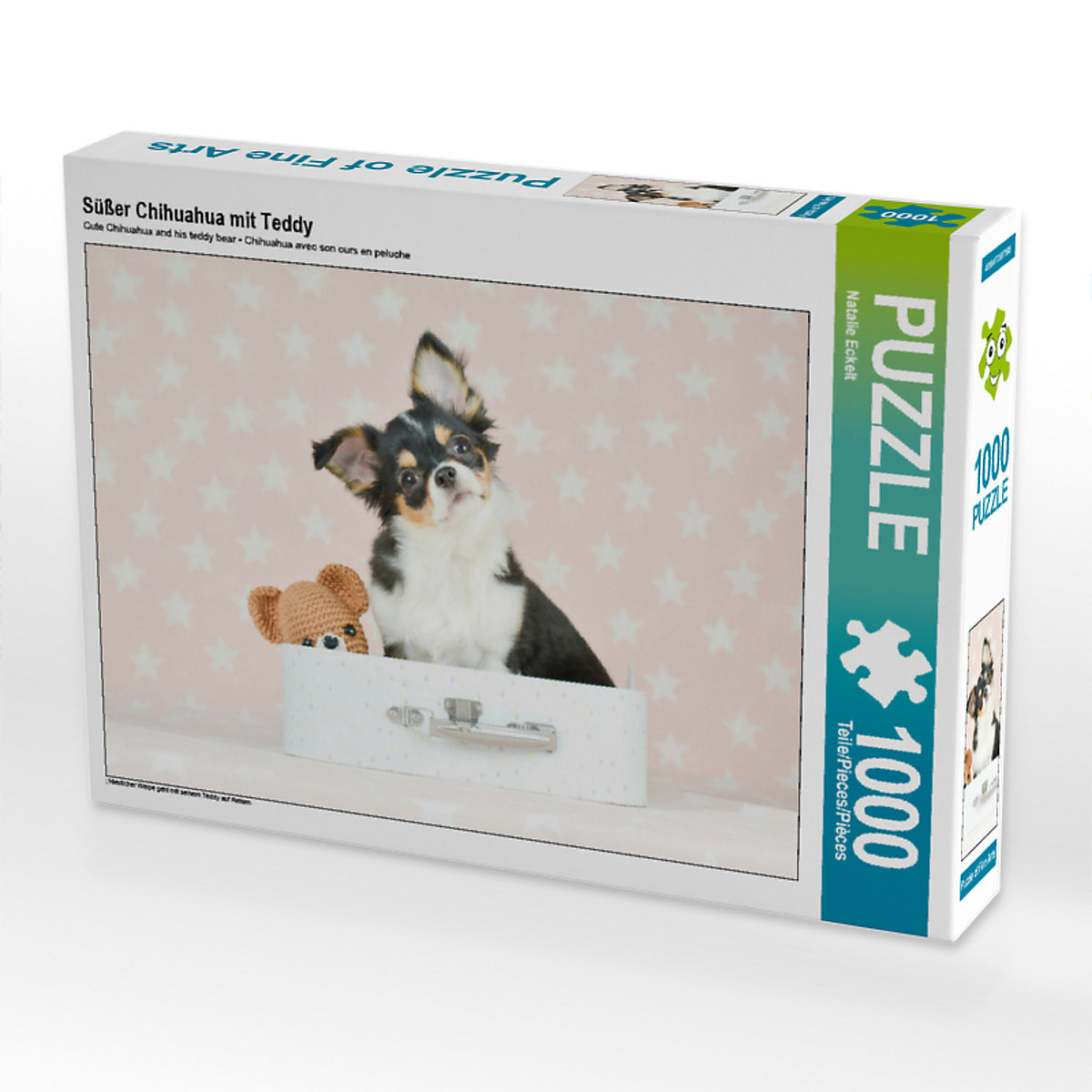 CALVENDO® Puzzle CALVENDO Puzzle Süßer Chihuahua mit Teddy 1000 Teile Foto-Puzzle für glückliche Stunden