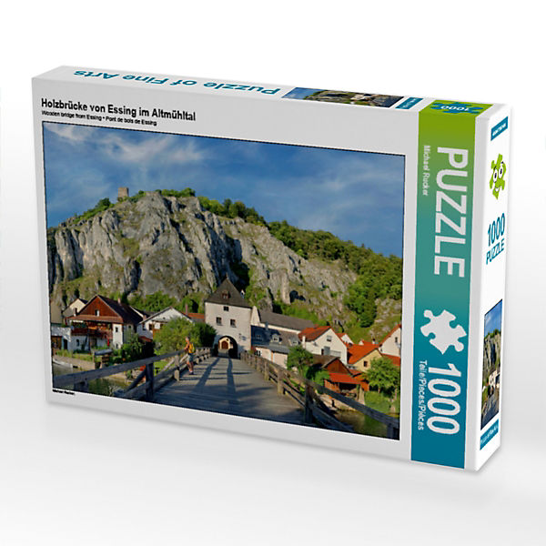Puzzle CALVENDO Puzzle Holzbrücke von Essing im Altmühltal - 1000 Teile Foto-Puzzle für glückliche Stunden