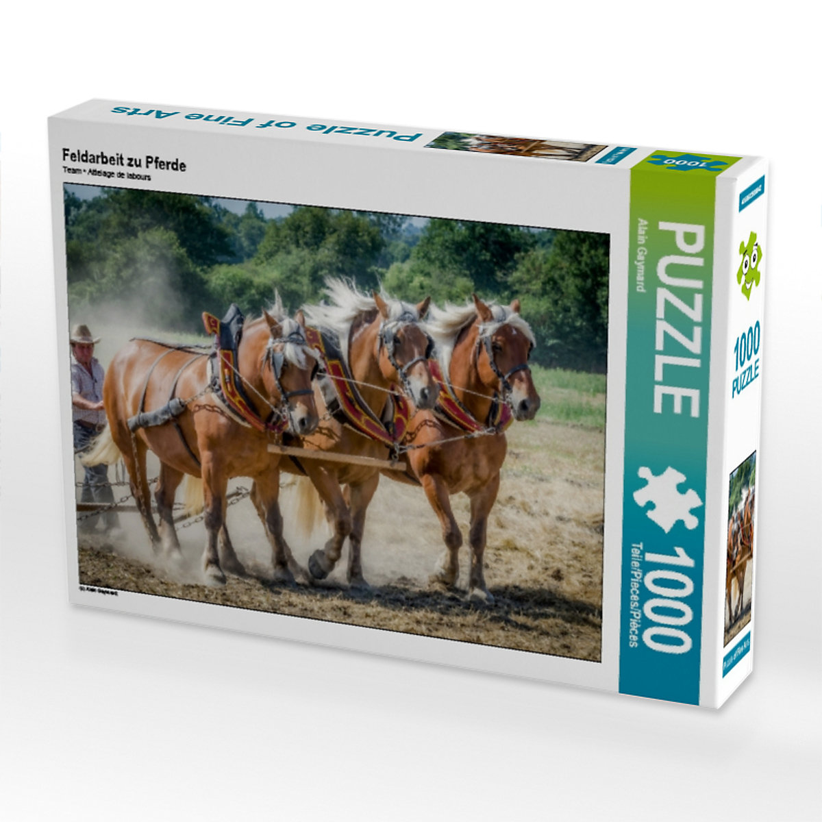 CALVENDO® Puzzle CALVENDO Puzzle Feldarbeit zu Pferde 1000 Teile Foto-Puzzle für glückliche Stunden