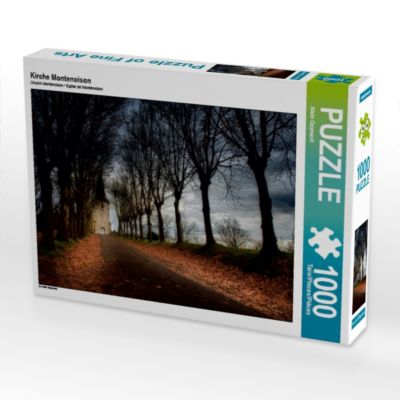 CALVENDO® Puzzle CALVENDO Puzzle Kirche Montenoison 1000 Teile Foto-Puzzle für glückliche Stunden