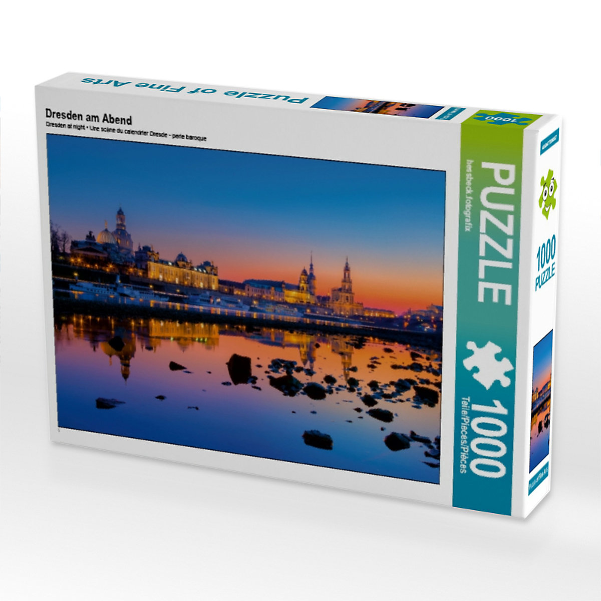 CALVENDO® Puzzle CALVENDO Puzzle Dresden am Abend 1000 Teile Foto-Puzzle für glückliche Stunden