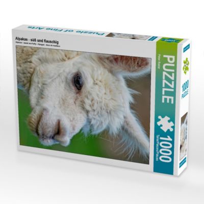 CALVENDO® Puzzle CALVENDO Puzzle Alpakas süß und flauschig 1000 Teile Foto-Puzzle für glückliche Stunden