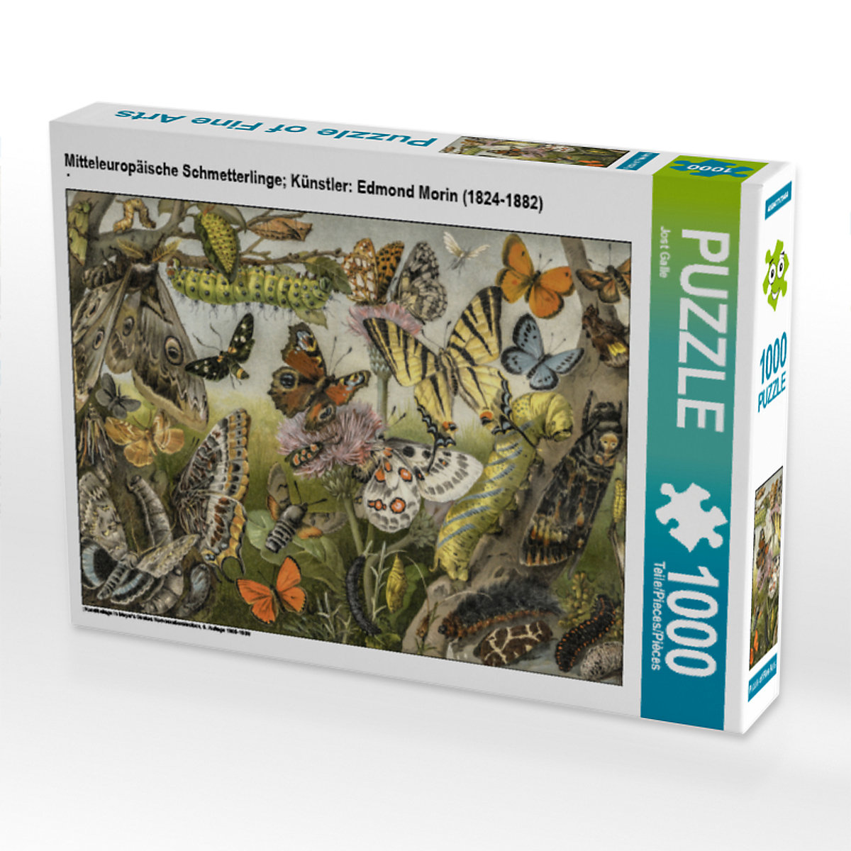 CALVENDO® Puzzle CALVENDO Puzzle Mitteleuropäische Schmetterlinge; Künstler: Edmond Morin (1824-1882) 1000 Teile Foto-Puzzle für glückliche Stunden