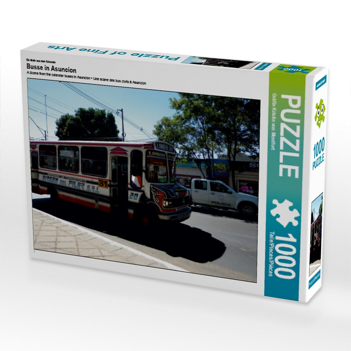 CALVENDO® Puzzle CALVENDO Puzzle Busse in Asuncion 1000 Teile Foto-Puzzle für glückliche Stunden